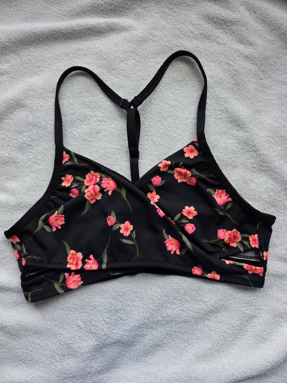 PINK Victoria's Secret Floral Lightly Lined Sports Bralette Size Small